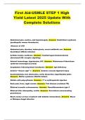 First Aid-USMLE STEP 1 High Yield Latest 2025 Update With Complete Solutions