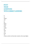 PICAT EXAM QUESTIONS WITH CORRECT ANSWERS