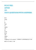 PICAT PRE-ASVAB GO NAVY QUESTIONS WITH ANSWERS
