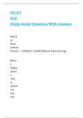 PICAT Full Study Guide Questions With Answers