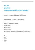 PICAT practice test questions with correct answers