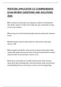 PESTICIDE APPLICATOR C2 COMPREHENSIVE EXAM REVIEW QUESTIONS AND SOLUTIONS 2026