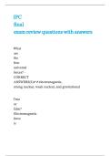 IPC final exam review questions with answers