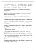 AIRCRAFT SERVICING QUESTIONS & ANSWERS