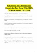 Auburn Pre-Solo Aeronautical Knowledge Test Exam With 100&percnt; Correct Answers 2025&sol;2026