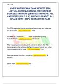 CNPR&sol; NAPSR EXAM BANK NEWEST 2026  ACTUAL EXAM QUESTIONS AND CORRECT  DETAILED ANSWERS &lpar;VERIFIED ANSWERS&rpar; ALL  ANSWERED &lbrace;600 Q & A&rcub; ALREADY GRADED A&plus; &vert;  BRAND NEW&excl; &vert; 100&percnt; GUARANTEED PASS 