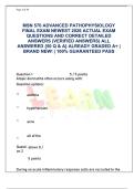 MSN 570 ADVANCED PATHOPHYSIOLOGY  FINAL EXAM NEWEST 2026 ACTUAL EXAM  QUESTIONS AND CORRECT DETAILED  ANSWERS &lpar;VERIFIED ANSWERS&rpar; ALL  ANSWERED &lbrace;50 Q & A&rcub; ALREADY GRADED A&plus; &vert;  BRAND NEW&excl; &vert; 100&percnt; GUARANTEED PASS 