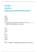 NCCER- electrical safety exam questions with answers