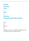 NCCER Electrical Level 1 Mod 4 Electrical Theory Questions With Answers&period;