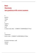 Basic Electricity test questions with correct answers