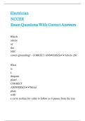 Electrician NCCER Exam Questions With Correct Answers