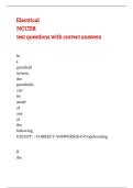 Electrical NCCER test questions with correct answers
