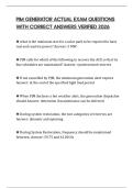 PJM GENERATOR ACTUAL EXAM QUESTIONS WITH CORRECT ANSWERS VERIFIED 2026