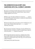 PJM GENERATOR EXAM SCRIPT 2026 QUESTIONS WITH FULL CORRECT ANSWERS
