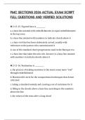 PMC SECTIONS 2026 ACTUAL EXAM SCRIPT FULL QUESTIONS AND VERIFIED SOLUTIONS
