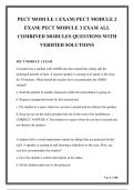 PECT MODULE 1 EXAM&vert; PECT MODULE 2  EXAM&vert; PECT MODULE 3 EXAM ALL  COMBINED MODULES QUESTIONS WITH  VERIFIED SOLUTIONS