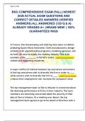 BSG COMPREHENSIVE EXAM (FALL) NEWEST  2026 ACTUAL EXAM QUESTIONS AND  CORRECT DETAILED ANSWERS (VERIFIED  ANSWERS) ALL ANSWERED {120 Q & A}  ALREADY GRADED A+ | BRAND NEW! | 100%  GUARANTEED PASS 