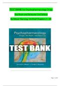 Test Bank For Psychopharmacology Drugs the Brain and Behavior 3th Edition By Meyer Nursing Complete Guide&vert;A&plus;
