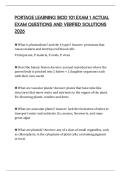 PORTAGE LEARNING BIOD 101 EXAM 1 ACTUAL EXAM QUESTIONS AND VERIFIED SOLUTIONS 2026