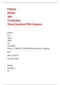 Polestar Pilates Mat Curriculum Exam Questions With Answers 