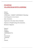 POLESTAR PILATES EXAM WITH ANSWERS 