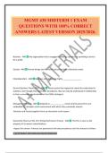 MGMT 430 FINAL EXAM QUESTIONS WITH 100&percnt; CORRECT ANSWERS LATEST VERSION 2025&sol;2026&period;