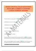 MGMT 430 EXAM 3 QUESTIONS WITH 100&percnt; CORRECT ANSWERS LATEST VERSION 2025&sol;2026&period;