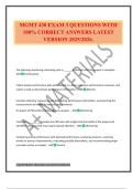 MGMT 430 - EXAM 2 QUESTIONS WITH 100&percnt; CORRECT ANSWERS LATEST VERSION 2025&sol;2026&period;