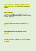 SUMMARY ENZYMES &lpar;PROPERTIES&comma; FACTORS&comma; INHIBITION &ndash; CHEAT SHEET &plus; MCQS&rpar; CERTIFIED QUALITY EXAM NEWEST  VERSION
