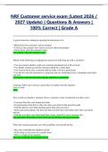 NRF Customer service exam &lpar;Latest 2026 &sol;  2027 Update&rpar; &vert; Questions & Answers &vert;  100&percnt; Correct &vert; Grade A