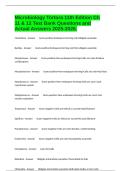 Microbiology Tortora 11th Edition Ch 11 & 12 Test Bank Questions and Actual Answers 2025-2026&period; 