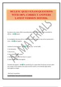 MCLETC QUIZ 5 EXAM QUESTIONS WITH 100&percnt; CORRECT ANSWERS LATEST VERSION 2025&sol;2026&period;