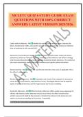 MCLETC QUIZ 5 EXAM QUESTIONS WITH 100&percnt; CORRECT ANSWERS LATEST VERSION 2025&sol;2026&period;