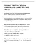PRAXIS ART 5135 EXAM PAPER 2026 QUESTIONS WITH CORRECT SOLUTIONS VERIFIED