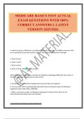 MEDICARE BASICS TEST ACTUAL EXAM QUESTIONS WITH 100&percnt; CORRECT ANSWERS L LATEST VERSION 2025&sol;2026&period;