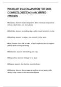 PRAXIS ART 5135 EXAMINATION TEST 2026 COMPLETE QUESTIONS AND VERIFIED ANSWERS