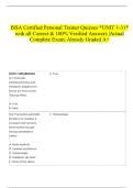 ISSA Certified Personal Trainer Quizzes &ast;UNIT 1-31&ast; with all Correct & 100&percnt; Verified Answers &vert;Actual Complete Exam&vert; Already Graded A&plus;