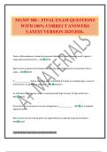 MGMT 500 &ndash; FINAL EXAM QUESTIONS WITH 100&percnt; CORRECT ANSWERS LATEST VERSION 2025&sol;2026&period;