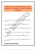 MIS EXAM 1 QUESTIONS WITH 100% CORRECT ANSWERS LATEST VERSION 2025/2026.