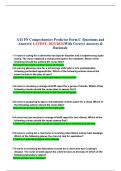 ATI PN Comprehensive Predictor Form C&colon; Nursing Questions&comma; Answers&comma; and Rationales &lpar;2023&sol;2024&rpar;