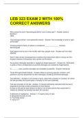 LEB 323 EXAM 2 WITH 100&percnt; CORRECT ANSWERS 