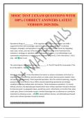 MSOC TEST 1 EXAM QUESTIONS WITH 100&percnt; CORRECT ANSWERS LATEST VERSION 2025&sol;2026&period;
