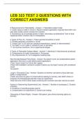LEB 323 TEST 2 QUESTIONS WITH CORRECT ANSWERS 