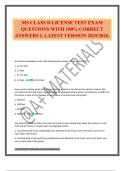 MS CLASS D LICENSE TEST EXAM QUESTIONS WITH 100&percnt; CORRECT ANSWERS L LATEST VERSION 2025&sol;2026&period;