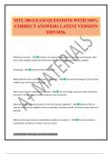 MTL 200 EXAM QUESTIONS WITH 100&percnt; CORRECT ANSWERS LATEST VERSION 2025&sol;2026&period;