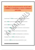 MTL 200 EXAM QUESTIONS WITH 100&percnt; CORRECT ANSWERS LATEST VERSION 2025&sol;2026&period;