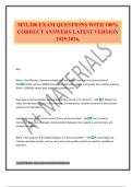 MTL200 EXAM QUESTIONS WITH 100&percnt; CORRECT ANSWERS LATEST VERSION 2025&sol;2026&period;