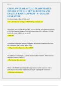 CSLB LAW EXAM ACTUAL EXAM UPDATED  2025 2026 WITH ALL NEW QUESTIONS AND  EXACTLY RIGHT ANSWERS &vert; A&plus; QUALITY  GUARANTEE