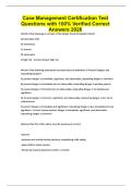 Case Management Certification Test Questions with 100&percnt; Verified Correct Answers 2026