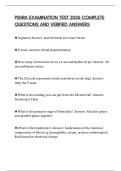 PSHRA EXAMINATION TEST 2026 COMPLETE QUESTIONS AND VERIFIED ANSWERS